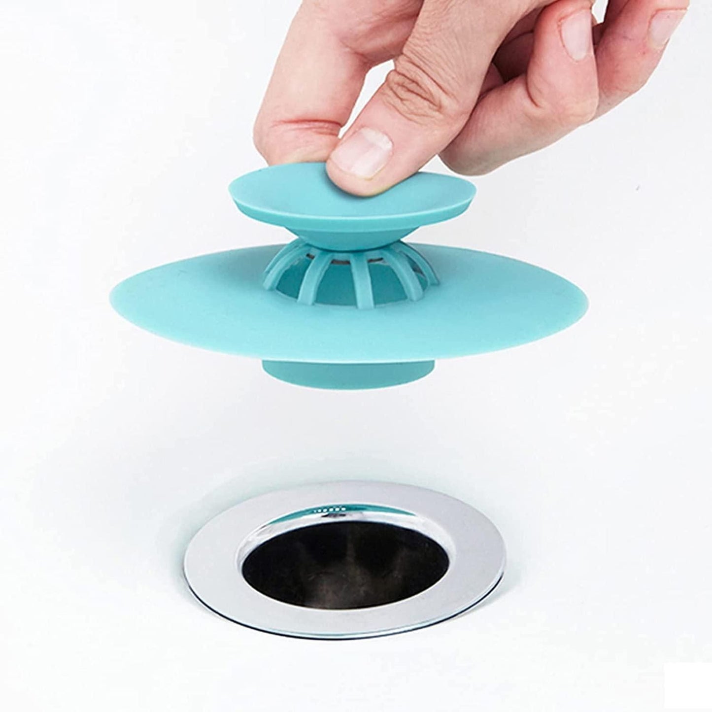 2-in-1 Home Bathroom Kitchen Silicone Stopper (Pack of 2)