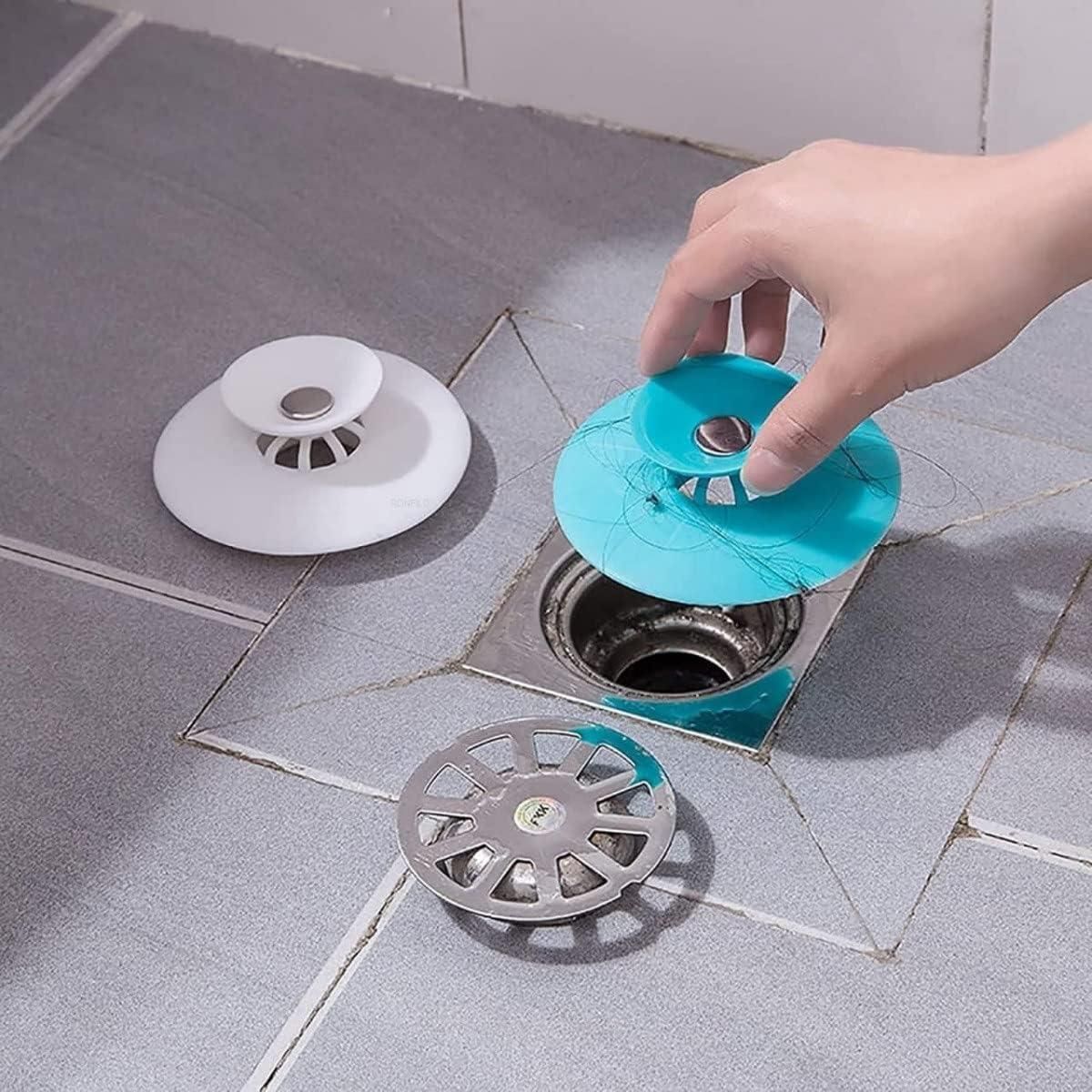 2-in-1 Home Bathroom Kitchen Silicone Stopper (Pack of 2)